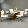 Pastel Furniture Charlize 5 Piece Dining Set with Akasha Chairs in Walnut