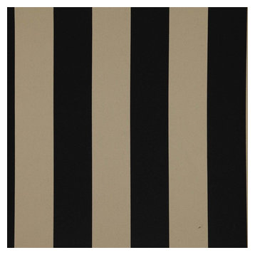 Bache Striped Upholstery Fabric, Twine and Black