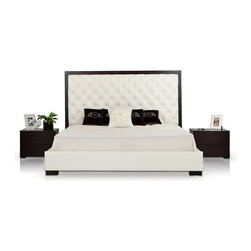 LUDWIG - TUFTED LEATHER BED - Platform Beds