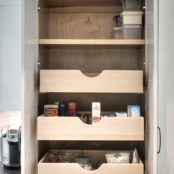 White and Earthy Clutter Free Kitchen