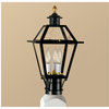 Lexington Medium 3 Light Outdoor Post Lighting  in Black with Clear Glass