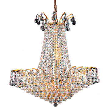 Artistry Lighting Victoria Ball Collection Crystal Chandelier, Gold, 24"x24"