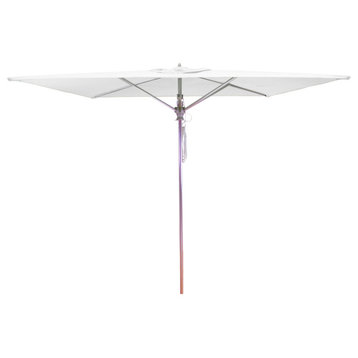Phat Tommy 8 ft Square Aluminum umbrella with Sunbrella Fabric, Natural