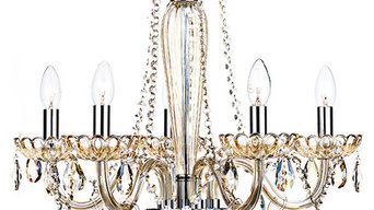 Five Light Glass Chandelier