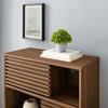 Render Three-Tier Display Storage Cabinet Stand, Walnut