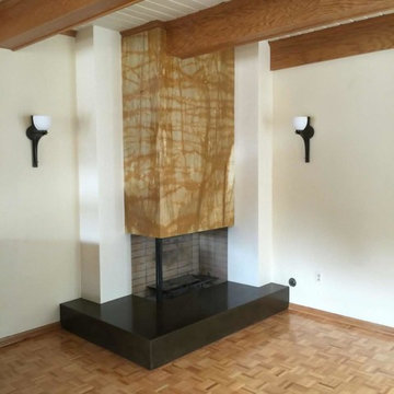 Custom Concrete Fireplace make over/remodel