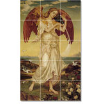Picture-Tiles.com - Evelyn De Morgan Angels Painting Ceramic Tile Mural #14, 36"x60" - Mural Title: Eos Tile Mural By Evelyn De Morgan