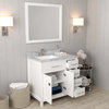 Caroline Parkway 36" Vanity, White, Drawers on the Right
