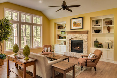 Family room - craftsman family room idea in Grand Rapids