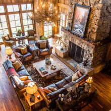 Fireplace for two-story den?