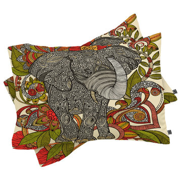 Deny Designs Valentina Ramos Bo The Elephant Pillow Shams, Queen