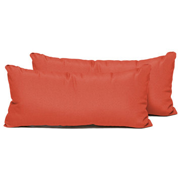 Rectangle Outdoor Patio Pillows, Tangerine