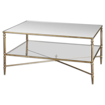 Uttermost 24276 Henzler Mirrored Glass Coffee Table