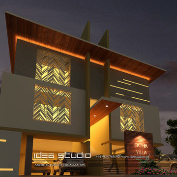 Bungalow Elevation Design Bungalow 3D Exterior view