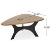 Roseville Modern Industrial Guitar Pick Coffee Table, Antique Brown/Black