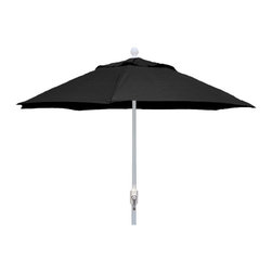 FiberBuilt Umbrellas LLC - 9 Foot Black Patio Hexagonal Umbrella with White Finish - Outdoor Umbrellas
