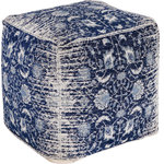 ELK Group - Joslyn Pouf - Blue - The Joslyn Pouf from Pomeroy Collection is the ideal accent piece to add subtle but stylish extra seating to your space.  The eye-catching  color and quality make it a comfortable seating option for any style.