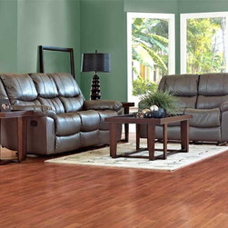Klaussner Cimarron Sofa Collection in Calcutta Grey Bonded Leather - Products