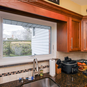 White Awning Window in Lovely Kitchen - Renewal by Andersen Long Island