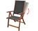 vidaXL Folding Chairs, Set of 2, Acacia Wood, Black