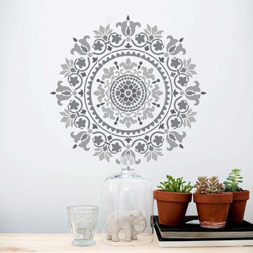 Mandala Stencil Gratitude, Stencils For Easy DIY Home Decor, 36"