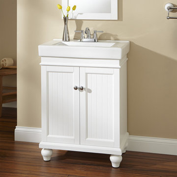 24" Lander Vanity Cabinet - White