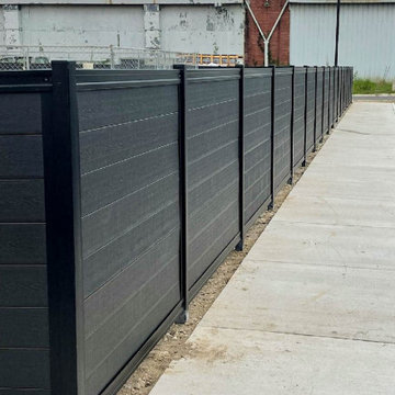 Charcoal Composite Fence Installation