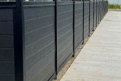 Charcoal Composite Fence Installation