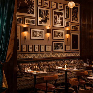 Carversteak NYC - Moody Dining Area & Stone Floor