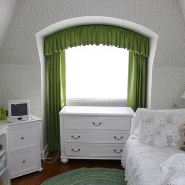 Home Office Arched Window Treatment