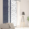 Scattered-Azure 4-Panel Track Extendable Vertical Blinds 48-88"x118.5"