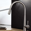 Ruvati RVF1221BN Single Handle Pull-Down Kitchen Faucet - Stainless Steel