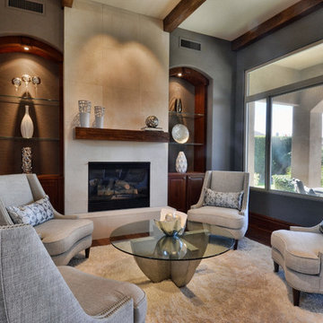Remodeled Fireplace and Shelves
