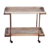 Steve Silver Conway Serving Cart, Light Distressed Finish