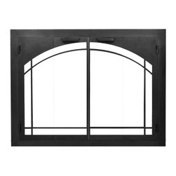 Carolina Arch Conversion Zero Clearance Fireplace Door Window Pane Design - Fireplace Accessories