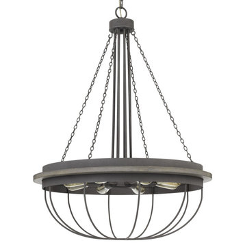 Cal Lighting FX-3748-8 Nixa 8 Light 29"W Chandelier - Dove Grey