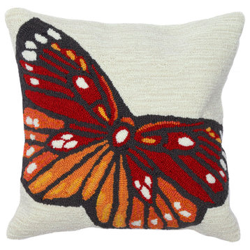 Frontporch Butterfly Indoor/Outdoor Pillow Orange 18"x18"