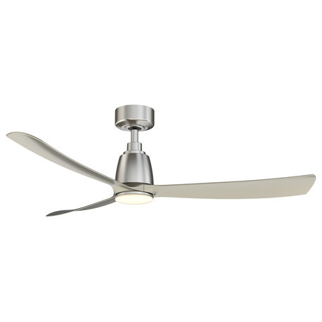 Kute, 52" Brushed Nickel With Brushed Nickel Blades