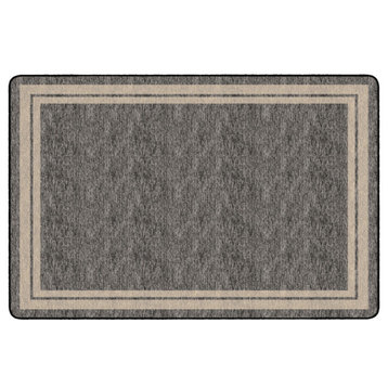 Flagship Carpets FE425-32A 6'x8'4" Double Border Grey Educational Rug