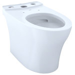 Toto - Toto Aquia IV Elong UHt Toilet Bowl With CEFIONTECT Cotton White, CT446CUG#01 - The TOTO Aquia IV Elongated Skirted Toilet Bowl with CEFIONTECT is designed for use with the Aquia IV tank. The skirted design conceals the trapway, which enhances the elegant look of the toilet and adds an additional level of sophistication. Skirted design toilets also minimize the need to reach behind the bowl to clean the nooks and crannies of the exterior trapway. When paired with its tank, the Aquia IV features TOTO's DYNAMAX TORNADO FLUSH, utilizing a 360 degree cleaning power to reach every part of the bowl. This version of the Aquia IV includes CEFIONTECT, a layer of exceptionally smooth glaze that prevents particles from adhering to the ceramic. This feature, coupled with the DYNAMAX TORNADO FLUSH, assists to reduce the frequency of toilet cleanings, minimizing the usage of water, harsh chemicals, and time required for cleaning. The enhanced design of the Aquia IV inner bowl reduces water flow resistance and turbulence, resulting in a quieter flush. The Universal Height design allows for a more comfortable seat position across a wide range of users. When paired with its tank, the Aquia IV meets the standards for EPA WaterSense, and California's CEC and CALGreen requirements. The Aquia IV comes ready for install into a 12" rough-in, but may be adapted for a 10" or 14" rough-in with the purchase of a separately sold adapter. Additional items needed for installation and use must be purchased separately: ST446EM or ST446UM tank, wax ring, toilet mounting bolts, water supply lines, and toilet seat.