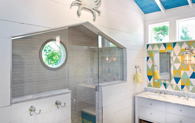 Room of the Day: Coastal Bathroom Raises the Roof