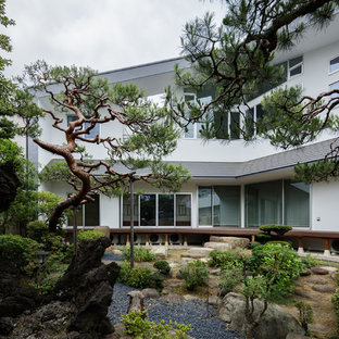 東京23区のアジアンスタイルのおしゃれな庭 (日向) の写真