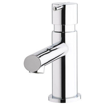 S22 Modern Deck-Mounted Bathroom Faucet in Brushed Stainless Steel