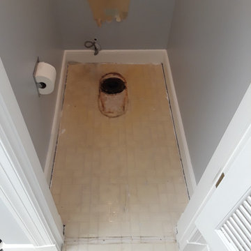 Bathroom floor install