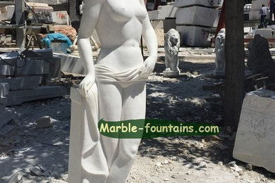 Marble female statue sculpture
