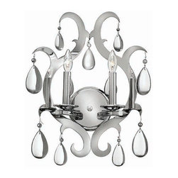 Beautiful Hinkley Xanadu 2 Light Sconce with Polished Stainless Steel finish - Lighting