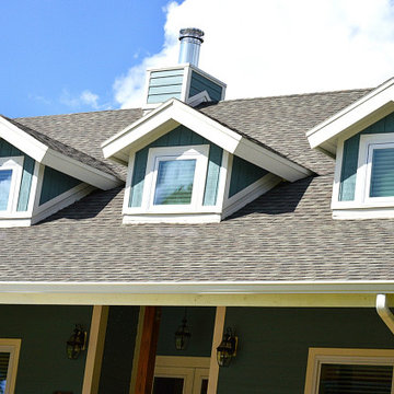 Steep Slope Shingle Roof with 6" Seamless Gutters
