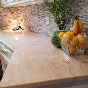 Taj Mahal Quartzite Counter Kitchen