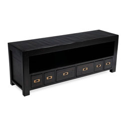 Catania Black TV Console - Entertainment Centers And Tv Stands