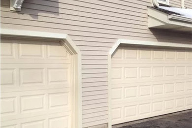 Inspiration for a two-story exterior home remodel in Milwaukee